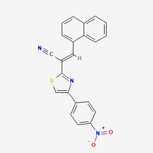 molecular formula C22H13N3O2S B3838820 3-(1-naphthyl)-2-[4-(4-nitrophenyl)-1,3-thiazol-2-yl]acrylonitrile 