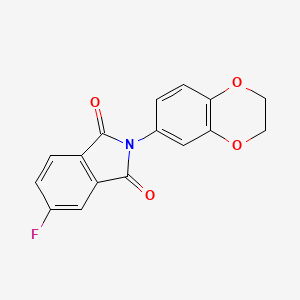 molecular formula C16H10FNO4 B3838832 2-(2,3-dihydro-1,4-benzodioxin-6-yl)-5-fluoro-1H-isoindole-1,3(2H)-dione 
