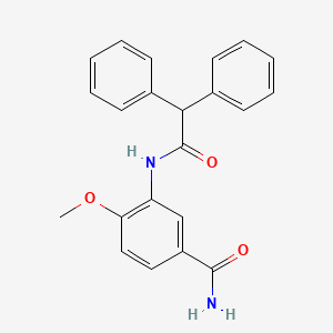 molecular formula C22H20N2O3 B3838836 3-[(diphenylacetyl)amino]-4-methoxybenzamide 