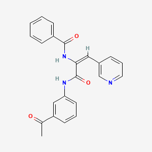 molecular formula C23H19N3O3 B3838849 N-[1-{[(3-acetylphenyl)amino]carbonyl}-2-(3-pyridinyl)vinyl]benzamide CAS No. 5307-04-0