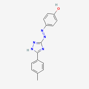 molecular formula C15H13N5O B3838865 4-{[3-(4-methylphenyl)-1H-1,2,4-triazol-5-yl]diazenyl}phenol 