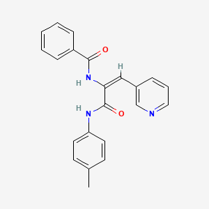 molecular formula C22H19N3O2 B3838876 N-[1-{[(4-methylphenyl)amino]carbonyl}-2-(3-pyridinyl)vinyl]benzamide 