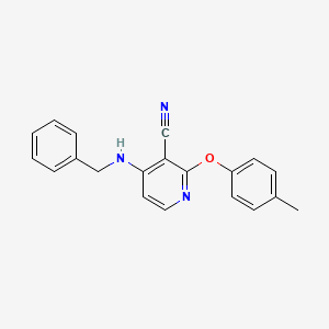 molecular formula C20H17N3O B3838887 4-(benzylamino)-2-(4-methylphenoxy)nicotinonitrile 