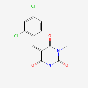 molecular formula C13H10Cl2N2O3 B3838899 5-(2,4-dichlorobenzylidene)-1,3-dimethyl-2,4,6(1H,3H,5H)-pyrimidinetrione 