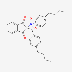 molecular formula C30H31NO4 B3838904 2-[bis(4-butylphenyl)methyl]-2-nitro-1H-indene-1,3(2H)-dione 