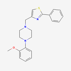 molecular formula C21H23N3OS B3838921 1-(2-methoxyphenyl)-4-[(2-phenyl-1,3-thiazol-4-yl)methyl]piperazine 