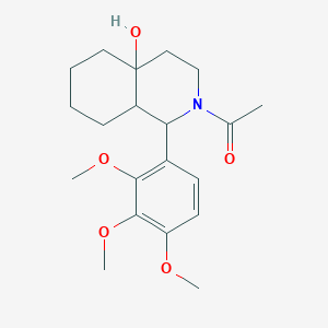 molecular formula C20H29NO5 B3838938 2-acetyl-1-(2,3,4-trimethoxyphenyl)octahydro-4a(2H)-isoquinolinol 