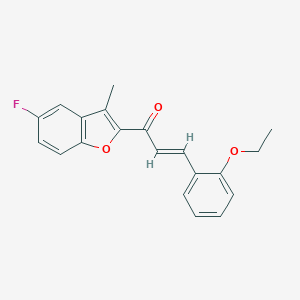 molecular formula C20H17FO3 B383896 (2E)-3-(2-ethoxyphenyl)-1-(5-fluoro-3-methyl-1-benzofuran-2-yl)prop-2-en-1-one 