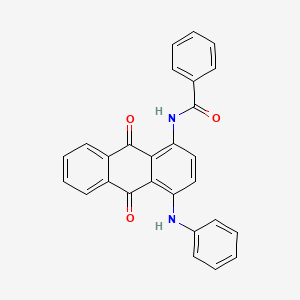 molecular formula C27H18N2O3 B3838964 N-(4-anilino-9,10-dioxo-9,10-dihydro-1-anthracenyl)benzamide 