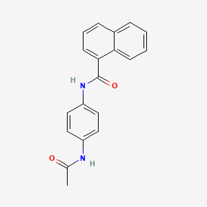 molecular formula C19H16N2O2 B3838977 N-[4-(acetylamino)phenyl]-1-naphthamide 