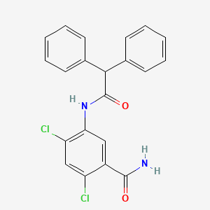 molecular formula C21H16Cl2N2O2 B3838985 2,4-dichloro-5-[(diphenylacetyl)amino]benzamide 