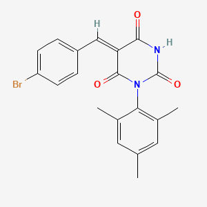 molecular formula C20H17BrN2O3 B3839018 5-(4-bromobenzylidene)-1-mesityl-2,4,6(1H,3H,5H)-pyrimidinetrione 