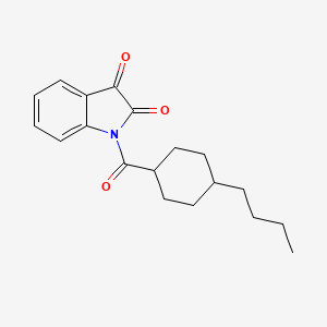 molecular formula C19H23NO3 B3839025 1-[(4-butylcyclohexyl)carbonyl]-1H-indole-2,3-dione 