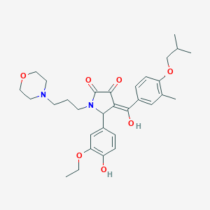 molecular formula C31H40N2O7 B383903 5-(3-ethoxy-4-hydroxyphenyl)-3-hydroxy-4-(4-isobutoxy-3-methylbenzoyl)-1-(3-morpholin-4-ylpropyl)-1,5-dihydro-2H-pyrrol-2-one 