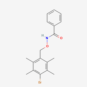 molecular formula C18H20BrNO2 B3839042 N-[(4-bromo-2,3,5,6-tetramethylbenzyl)oxy]benzamide 