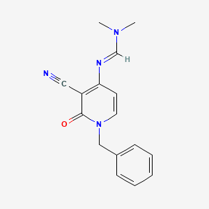 molecular formula C16H16N4O B3839043 N'-(1-benzyl-3-cyano-2-oxo-1,2-dihydro-4-pyridinyl)-N,N-dimethylimidoformamide 