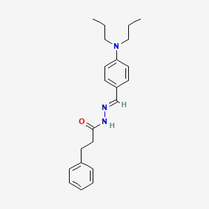 molecular formula C22H29N3O B3839064 N'-[4-(dipropylamino)benzylidene]-3-phenylpropanohydrazide 