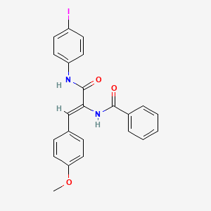 molecular formula C23H19IN2O3 B3839080 N-[1-{[(4-iodophenyl)amino]carbonyl}-2-(4-methoxyphenyl)vinyl]benzamide 