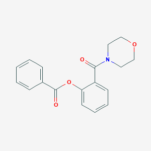molecular formula C18H17NO4 B3839085 2-(4-morpholinylcarbonyl)phenyl benzoate 
