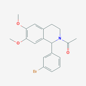 molecular formula C19H20BrNO3 B3839089 2-acetyl-1-(3-bromophenyl)-6,7-dimethoxy-1,2,3,4-tetrahydroisoquinoline 