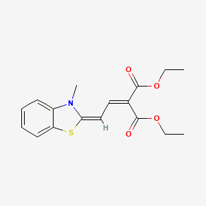 molecular formula C17H19NO4S B3839095 diethyl [2-(3-methyl-1,3-benzothiazol-2(3H)-ylidene)ethylidene]malonate 