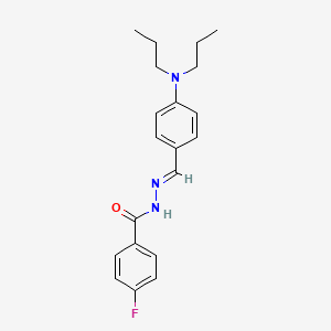 molecular formula C20H24FN3O B3839103 N'-[4-(dipropylamino)benzylidene]-4-fluorobenzohydrazide 