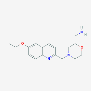molecular formula C17H23N3O2 B3839113 ({4-[(6-ethoxyquinolin-2-yl)methyl]morpholin-2-yl}methyl)amine 