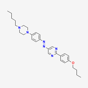 molecular formula C29H38N6O B3839116 2-(4-butoxyphenyl)-5-{[4-(4-pentyl-1-piperazinyl)phenyl]diazenyl}pyrimidine 