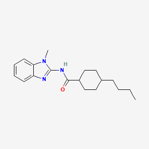 4-butyl-N-(1-methyl-1H-benzimidazol-2-yl)cyclohexanecarboxamide