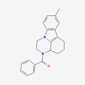 molecular formula C22H22N2O B3839182 3-benzoyl-8-methyl-2,3,3a,4,5,6-hexahydro-1H-pyrazino[3,2,1-jk]carbazole 