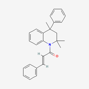 molecular formula C27H27NO B3839186 1-cinnamoyl-2,2,4-trimethyl-4-phenyl-1,2,3,4-tetrahydroquinoline 