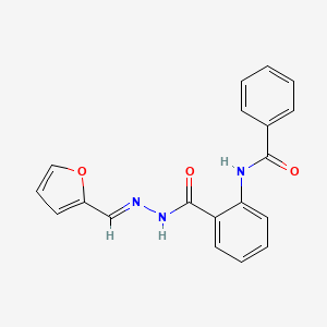 molecular formula C19H15N3O3 B3839229 N-(2-{[2-(2-furylmethylene)hydrazino]carbonyl}phenyl)benzamide 