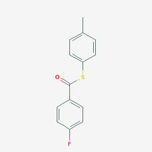 molecular formula C14H11FOS B383923 S-(4-methylphenyl) 4-fluorobenzenecarbothioate 
