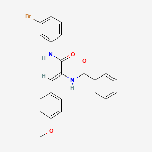 molecular formula C23H19BrN2O3 B3839243 N-[1-{[(3-bromophenyl)amino]carbonyl}-2-(4-methoxyphenyl)vinyl]benzamide 