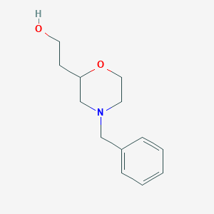 molecular formula C13H19NO2 B038393 2-(4-Benzylmorpholin-2-yl)ethanol CAS No. 112887-43-1