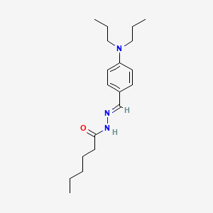 molecular formula C19H31N3O B3839304 N'-[4-(dipropylamino)benzylidene]hexanohydrazide 
