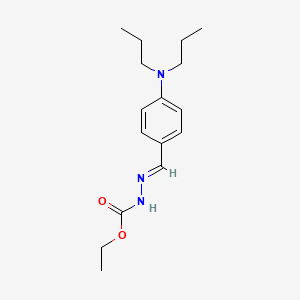 molecular formula C16H25N3O2 B3839323 ethyl 2-[4-(dipropylamino)benzylidene]hydrazinecarboxylate 