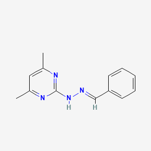molecular formula C13H14N4 B3839333 benzaldehyde (4,6-dimethyl-2-pyrimidinyl)hydrazone 