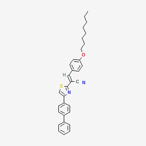 molecular formula C32H32N2OS B3839334 2-[4-(4-biphenylyl)-1,3-thiazol-2-yl]-3-[4-(octyloxy)phenyl]acrylonitrile 