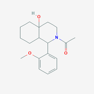 molecular formula C18H25NO3 B3839340 2-acetyl-1-(2-methoxyphenyl)octahydro-4a(2H)-isoquinolinol 