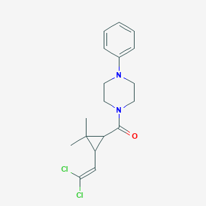molecular formula C18H22Cl2N2O B383935 1-{[3-(2,2-Dichlorovinyl)-2,2-dimethylcyclopropyl]carbonyl}-4-phenylpiperazine 
