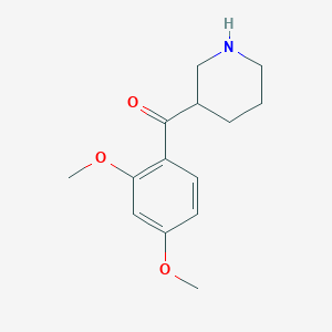 molecular formula C14H19NO3 B3839387 (2,4-dimethoxyphenyl)(3-piperidinyl)methanone hydrochloride 