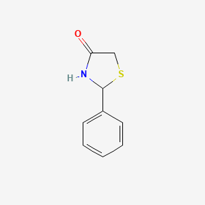 molecular formula C9H9NOS B3839404 2-phenyl-1,3-thiazolidin-4-one CAS No. 10220-27-6