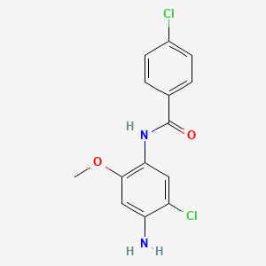 molecular formula C14H12Cl2N2O2 B3839408 N-(4-amino-5-chloro-2-methoxyphenyl)-4-chlorobenzamide 