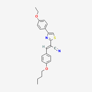 molecular formula C24H24N2O2S B3839411 3-(4-butoxyphenyl)-2-[4-(4-ethoxyphenyl)-1,3-thiazol-2-yl]acrylonitrile 