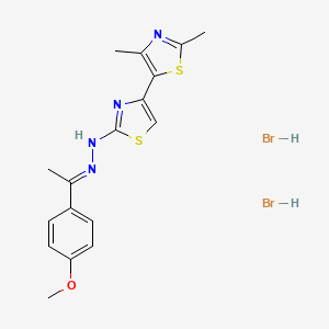 molecular formula C17H20Br2N4OS2 B3839430 1-(4-methoxyphenyl)ethanone (2',4'-dimethyl-4,5'-bi-1,3-thiazol-2-yl)hydrazone dihydrobromide 