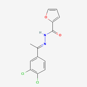 molecular formula C13H10Cl2N2O2 B3839449 N'-[1-(3,4-dichlorophenyl)ethylidene]-2-furohydrazide 