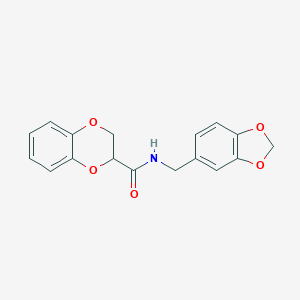 N-(1,3-benzodioxol-5-ylmethyl)-2,3-dihydro-1,4-benzodioxine-2-carboxamide