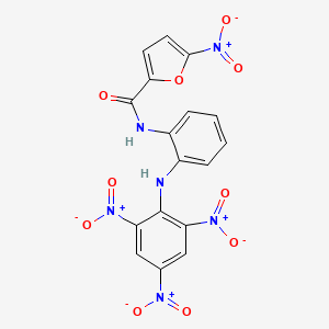 molecular formula C17H10N6O10 B3839457 5-nitro-N-{2-[(2,4,6-trinitrophenyl)amino]phenyl}-2-furamide 