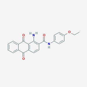 molecular formula C23H18N2O4 B3839469 1-amino-N-(4-ethoxyphenyl)-9,10-dioxo-9,10-dihydro-2-anthracenecarboxamide 